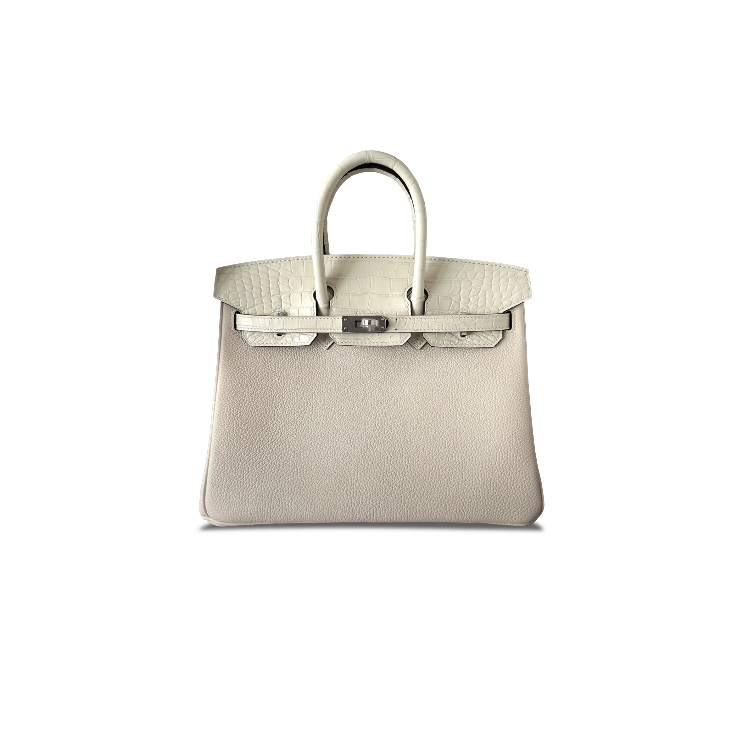HERMES MASTER BIRKIN TOUCH 25 MATTE CROCODILE LEATHER SILVER BUCKLE 10088357 (25*20*13cm)